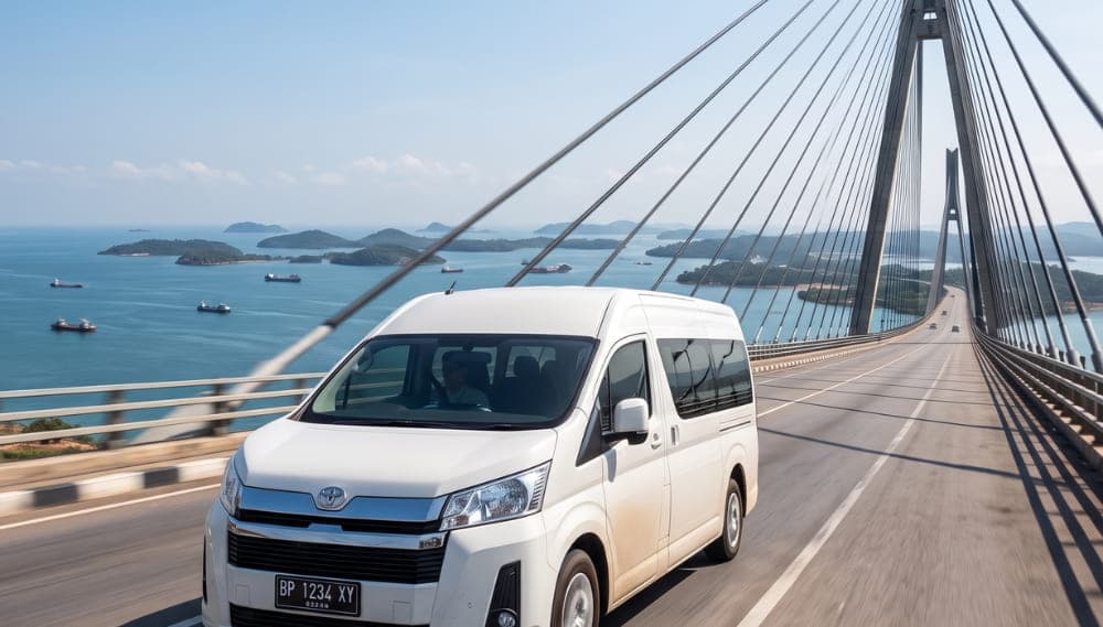 Kendaraan Jagulo Transport di jalan Batam